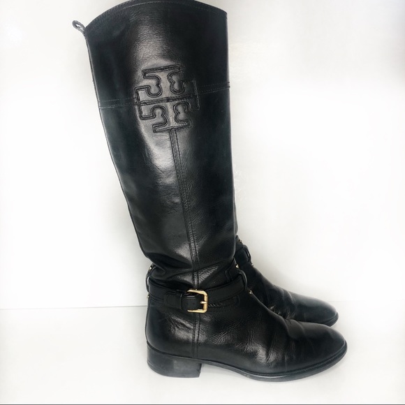 Tory Burch Shoes - Tory Burch black leather buckled boots size 7 1/2